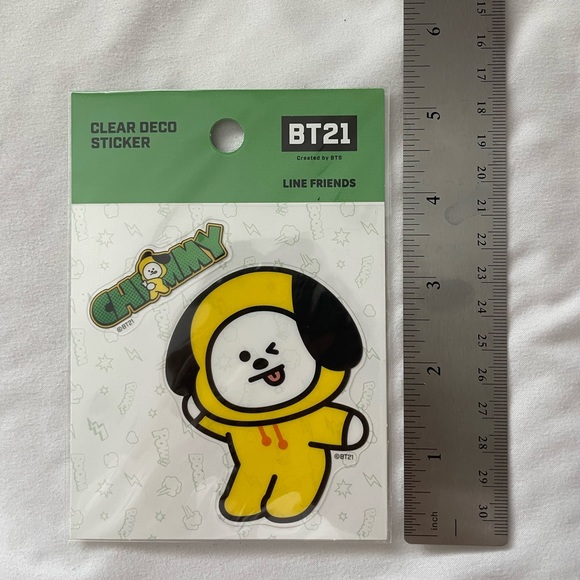 BT21 Line Friends Chimmy Clear Deco Sticker - Picture 3 of 3